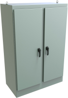HN4FS904820 (HN4 FSTD Series Type 4 Two Door Freestanding Enclosure - Hammond Manufacturing) - ANSI 61 Grey - 2286mm x 1219mm x 508mm