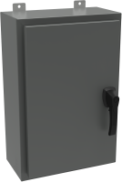 HW24168GYHK (HWHK Series Type 4 Mild Steel Wallmount Enclosure - Hammond Manufacturing) - ANSI 61 Grey - 610mm x 406mm x 203mm