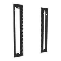 HWC3012UTR (HWC Series Swing-Out Sectional Wall Mount Rack Cabinet - Hammond Manufacturing) - 12U Pair of Tapped 10-32 Rails for 30W HWC