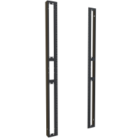 HWC3027UTR (HWC Series Swing-Out Sectional Wall Mount Rack Cabinet - Hammond Manufacturing) - 27U Pair of Tapped 10-32 Rails for 30W HWC