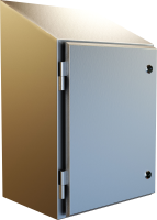 HWST16128S16 (Waterfall Series IP69/K Type 4X Stainless Steel Wallmount Enclosure - Hammond Manufacturing) - Natural Finish - 406mm / 500mm x 305mm x 203mm