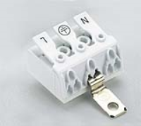 HY240/2 NY (2 pole polyamide PA6.6 screw to pushwire pillar block 10mm pitch 24a 400v - Hylec APL Electrical Components)