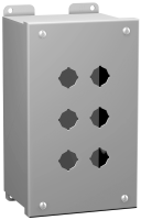 MPB1 (MPB Series Type 12 Mild Steel Miniature Pushbutton Enclosures - Hammond Manufacturing) - ANSI 61 Grey - 83mm x 70mm x 89mm