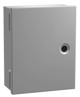 N1J1086 (N1J Series Type 1 Mild Steel Small Wallmount Enclosure - Hammond Manufacturing) - ANSI 61 Grey - 254mm x 203mm x 152mm