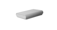 PP107G (PP Series Desktop Console Enclosures - Evatron Plastic Enclosures) - Grey - 168mm x 128mm x 36mm - ABS Plastic