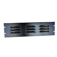 PVLL19005BK2 (PVLL Series Louvered Steel Rack Panels - Hammond Manufacturing) - 3U LOUVERED VENT PANEL