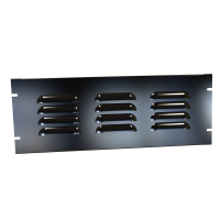PVLL19007BK2 (PVLL Series Louvered Steel Rack Panels - Hammond Manufacturing) - 4U LOUVERED VENT PANEL