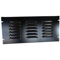 PVLL19008BK2 (PVLL Series Louvered Steel Rack Panels - Hammond Manufacturing) - 5U LOUVERED VENT PANEL