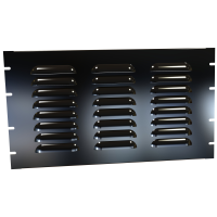 PVLL19010BK2 (PVLL Series Louvered Steel Rack Panels - Hammond Manufacturing) - 6U LOUVERED VENT PANEL