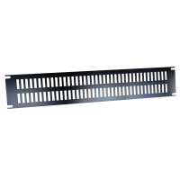 PVSS19003BK2 (PVSS Series Slotted Steel Rack Panel - Hammond Manufacturing) - 2U SLOTTED STEEL VENT PANEL