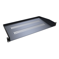 RASV190110BK1 (RAS Series Rack Shelf - Hammond) - Black - 44mm x 483mm x 254mm - 16 Gauge Steel