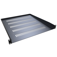 RASV190120BK1 (RAS Series Rack Shelf - Hammond) - Black - 44mm x 483mm x 508mm - 16 Gauge Steel