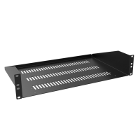 RASV190312BK1 (RAS Series Rack Shelf - Hammond) - Black - 89mm x 483mm x 305mm - 16 Gauge Steel