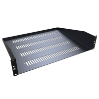 RASV190315BK1 (RAS Series Rack Shelf - Hammond) - Black - 89mm x 483mm x 381mm - 16 Gauge Steel