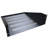 RASV190520BK1 (RAS Series Rack Shelf - Hammond) - Black - 133mm x 483mm x 509mm - 16 Gauge Steel