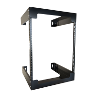 RB-2PW12 (RB-2PW Series Open Frame Wall Rack - Hammond Manufacturing) - 12U Open Frame Wall Rack w/ 18 of usable depth