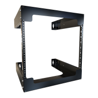 RB-2PW8 (RB-2PW Series Open Frame Wall Rack - Hammond Manufacturing) - 8U Open Frame Wall Rack w/ 18 of usable depth