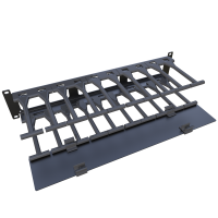 RB-HFMD2 (RB-HMFD Series Horizontal Finger Cable Manager - Hammond Manufacturing) - 2U HORIZONTAL FINGER MANAGER