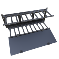 RB-HFMD4 (RB-HMFD Series Horizontal Finger Cable Manager - Hammond Manufacturing) - 4U HORIZONTAL FINGER MANAGER