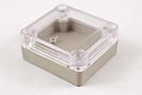 RP1015C (RP Series Enclosures - Ritec) - Light Grey / Clear Lid - 65mm x 60mm x 28mm - ABS Plastic - IP65