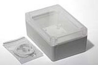 RP1135C (RP Series Enclosures - Ritec) - Light Grey / Clear Lid - 125mm x 85mm x 55mm - ABS Plastic - IP65