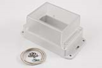 RP1140BFC (RP Series Enclosures - Ritec) - Off-White / Clear Lid - 125mm x 85mm x 70mm - Polycarbonate - IP65