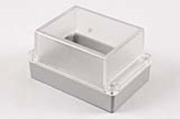 RP1140C (RP Series Enclosures - Ritec) - Off-White / Clear Lid - 125mm x 85mm x 70mm - Polycarbonate - IP65