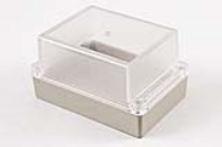 RP1145C (RP Series Enclosures - Ritec) - Light Grey / Clear Lid - 125mm x 85mm x 70mm - ABS Plastic - IP65