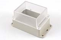 RP1155BFC (RP Series Enclosures - Ritec) - Light Grey / Clear Lid - 125mm x 85mm x 85mm - ABS Plastic - IP65