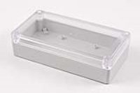 RP1160C (RP Series Enclosures - Ritec) - Off-White / Clear Lid - 165mm x 85mm x 40mm - Polycarbonate - IP65