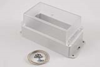 RP1180BFC (RP Series Enclosures - Ritec) - Off-White / Clear Lid - 165mm x 85mm x 85mm - Polycarbonate - IP65