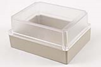 RP1375C (RP Series Enclosures - Ritec) - Light Grey / Clear Lid - 186mm x 146mm x 90mm - ABS Plastic - IP65