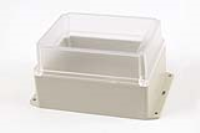 RP1385BFC (RP Series Enclosures - Ritec) - Light Grey / Clear Lid - 186mm x 146mm x 110mm - ABS Plastic - IP65