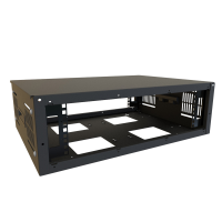 SDC243U17BK (SDC Series Slim Wall and Floor Rack Cabinet - Hammond Manufacturing) - 3U 24W 17.5D MULTI-USE CABINET
