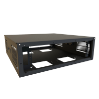 SDC243U24BK (SDC Series Slim Wall and Floor Rack Cabinet - Hammond Manufacturing) - 3U 24W 24.5D MULTI-USE CABINET