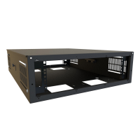 SDC243U31BK (SDC Series Slim Wall and Floor Rack Cabinet - Hammond Manufacturing) - 3U 24W 31.5D MULTI-USE CABINET
