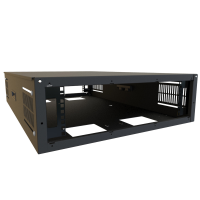 SDC243U36BK (SDC Series Slim Wall and Floor Rack Cabinet - Hammond Manufacturing) - 3U 24W 36D MULTI-USE CABINET