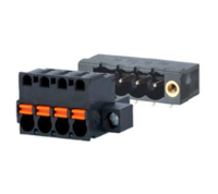 SP06502VBNF (2 Pole vertical spring PCB terminal block 5mm pitch 12A 250V - Hylec APL Electrical Components)