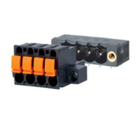 SP06502VBPF (2 Pole vertical spring PCB terminal block 5mm pitch 12A 250V - Hylec APL Electrical Components)