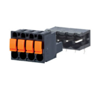 SP06602VBPC (2 Pole vertical spring PCB terminal block 5.08mm pitch 12A 250V - Hylec APL Electrical Components)