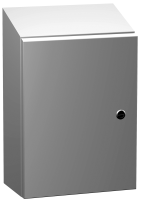 ST12126LG (ST Series Type 4 Mild Steel Wallmount Enclosure with Sloped Top - Hammond Manufacturing) - RAL 7035 Light Grey - 305mm / 361mm x 305mm x 152mm