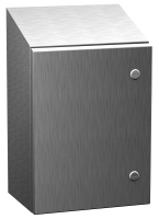 ST161208SS (ST SS Series Type 4X Stainless Steel Wallmount Enclosures with Sloped Top - Hammond Manufacturing) - Natural Finish - 406mm / 480mm x 305mm x 203mm