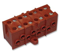 THB.032.A4B (4+4 Pole TeeBlock multiple contact terminal 32A 450V - Hylec APL Electrical Components)