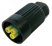 THB.384.B2A (TeePlug Powersocket 2 pole Screw terminal 7mm to 12mm cable diameter, 4 mm max conductor size IP66-68 17.5A 450V 1 cable entry - Hylec APL Electrical Components)