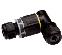 THB.390.E2A.1 (TeeTube with innovative cable glands, 2 Pole Screw - end barrier contact 7mm to 10.5mm on one gland 7mm to 13.5mm on the other gland, 4 mm max conducter size IP68 32A 450V 2 cable entries - Hylec APL Electrical Components)