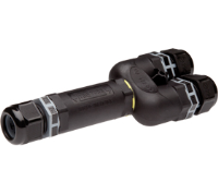 THB.399.G3A.3 (TeeTube with innovative cable gland 3 Pole Screw - end barrier contact 7mm to 10.5mm on one gland 14mm to 17mm on the other 2 glands, 4 mm max conducter size IP68 32A 250V 3 cable entries - Hylec APL Electrical Components)