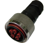 THB.408.B2A.AG (TeePlug with metal collar, 5 pole Screw silver plated terminal 7mm to 14mm cable diameter, 4 mm max conductor size IP68 17.5A 400V 1 cable entry - Hylec APL Electrical Components)