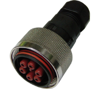 THB.408.B2E.AG (TeePlug with metal collar, 6 pole Screw silver plated terminal 7mm to 14mm cable diameter, 4 mm max conductor size IP68 17.5A 400V 1 cable entry - Hylec APL Electrical Components)