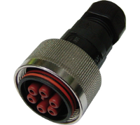THB.408.B2E.AG.Z (TeePlug with metal collar, 6 pole Screw silver plated terminal 7mm to 14mm cable diameter, 4 mm max conductor size IP68 17.5A 400V 1 cable entry, assembled - Hylec APL Electrical Components)
