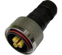 THB.408.B2G (TeePlug with metal collar, 2 pole Screw terminal 7mm to 14mm cable diameter, 4 mm max conductor size IP68 17.5A 400V 1 cable entry - Hylec APL Electrical Components)
